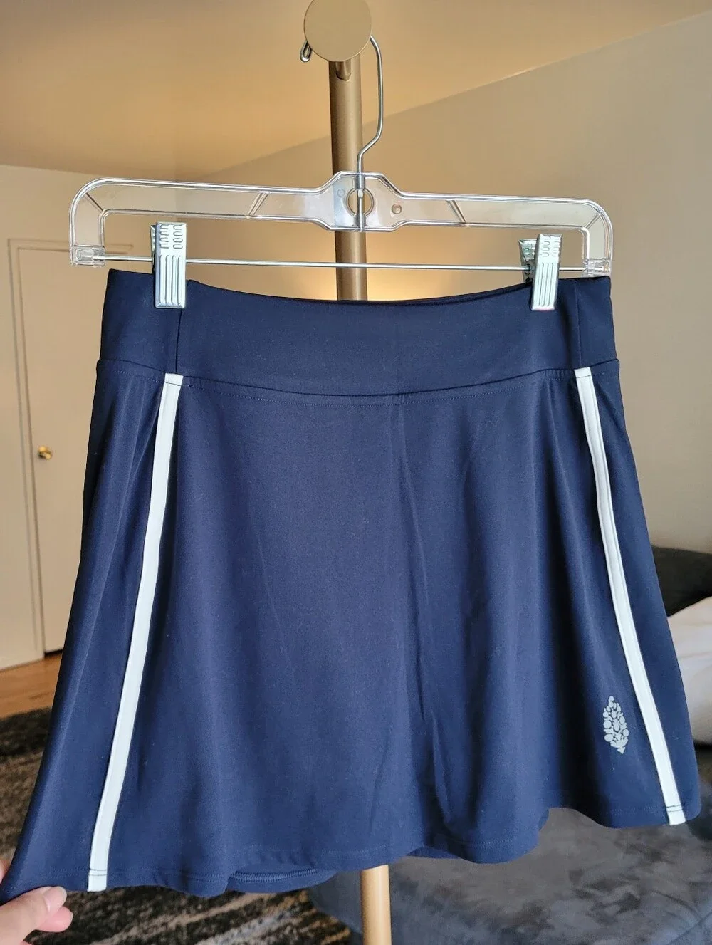 Free People Movement Never Better Volley Skort Skirt Navy Blue And White Stripe - Picture 5 of 16